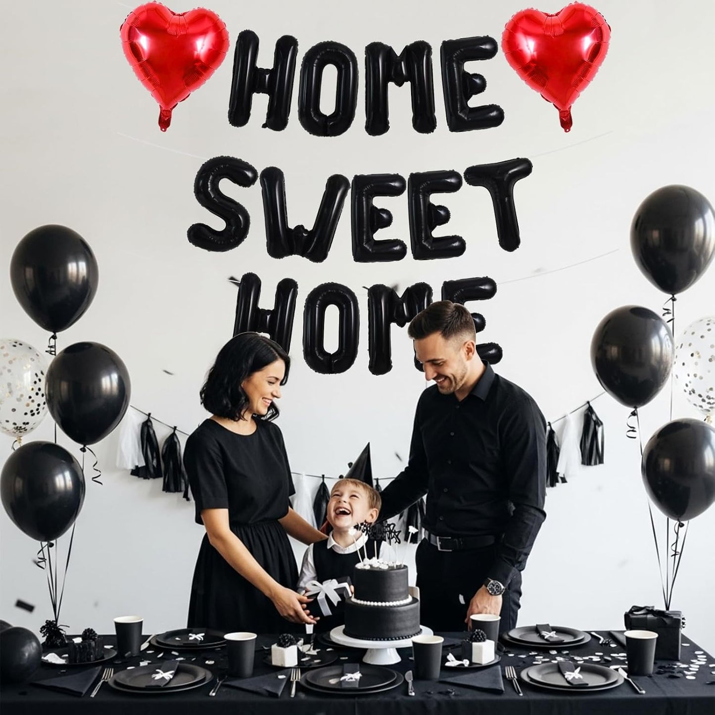 TONIFUL 16 Inch Cream White HOME SWEET HOME Letter Balloon,Decoraction for Housewarming, New Home Parties and Homecoming Celebrations,Ivory White Balloon Banner for Welcome Sign and Party Supplies