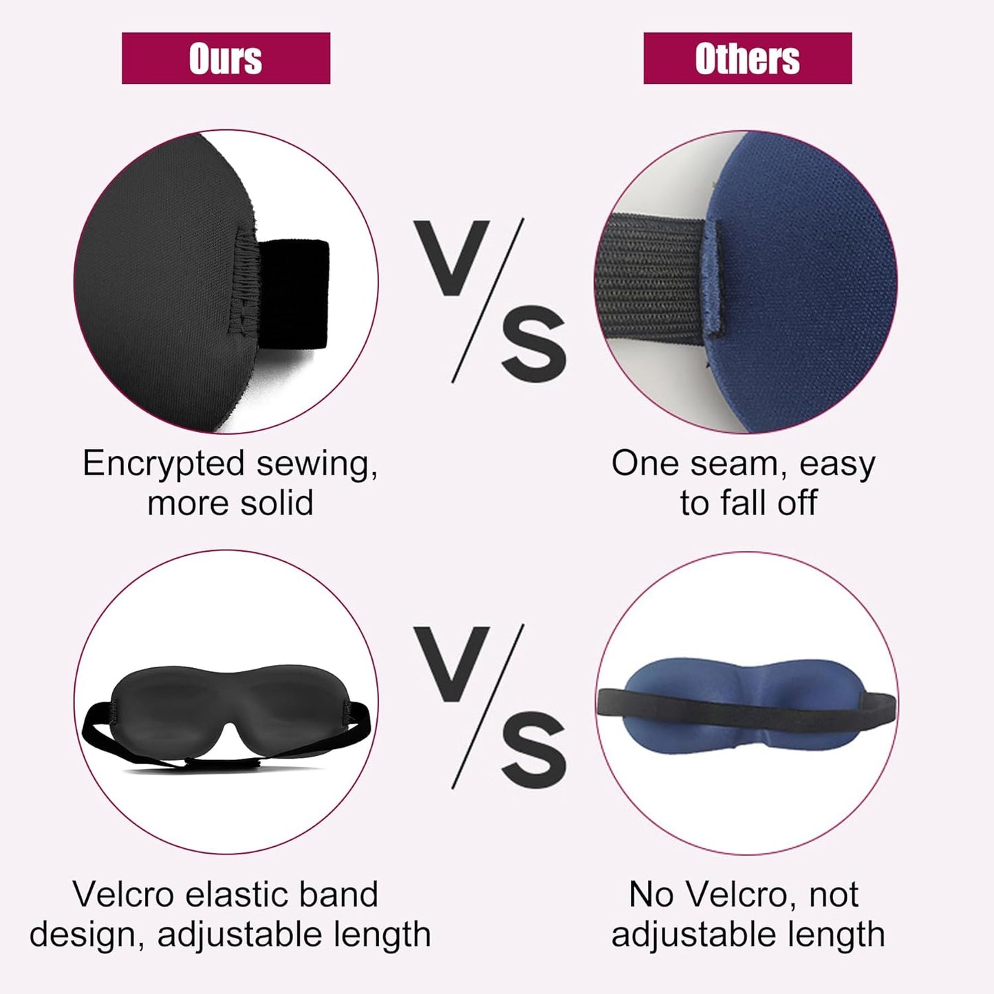 SkiBeau Cute 3D Sleeping Eye Mask Funny Blindfold 2 Pack Travel Sleep Masks Super Soft Weird Eye Cover for Men Women and Kids