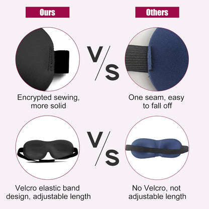 SkiBeau Cute 3D Sleeping Eye Mask Funny Blindfold 2 Pack Travel Sleep Masks Super Soft Weird Eye Cover for Men Women and Kids