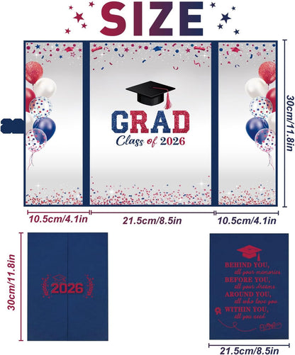 QIYANPAX Graduation Guest Book 2026, Blue and Gold Graduation Decorations Class of 2026, Graduation Signature Book, Congrats Grad Guest Book Alternative, Unique Graduation Gifts