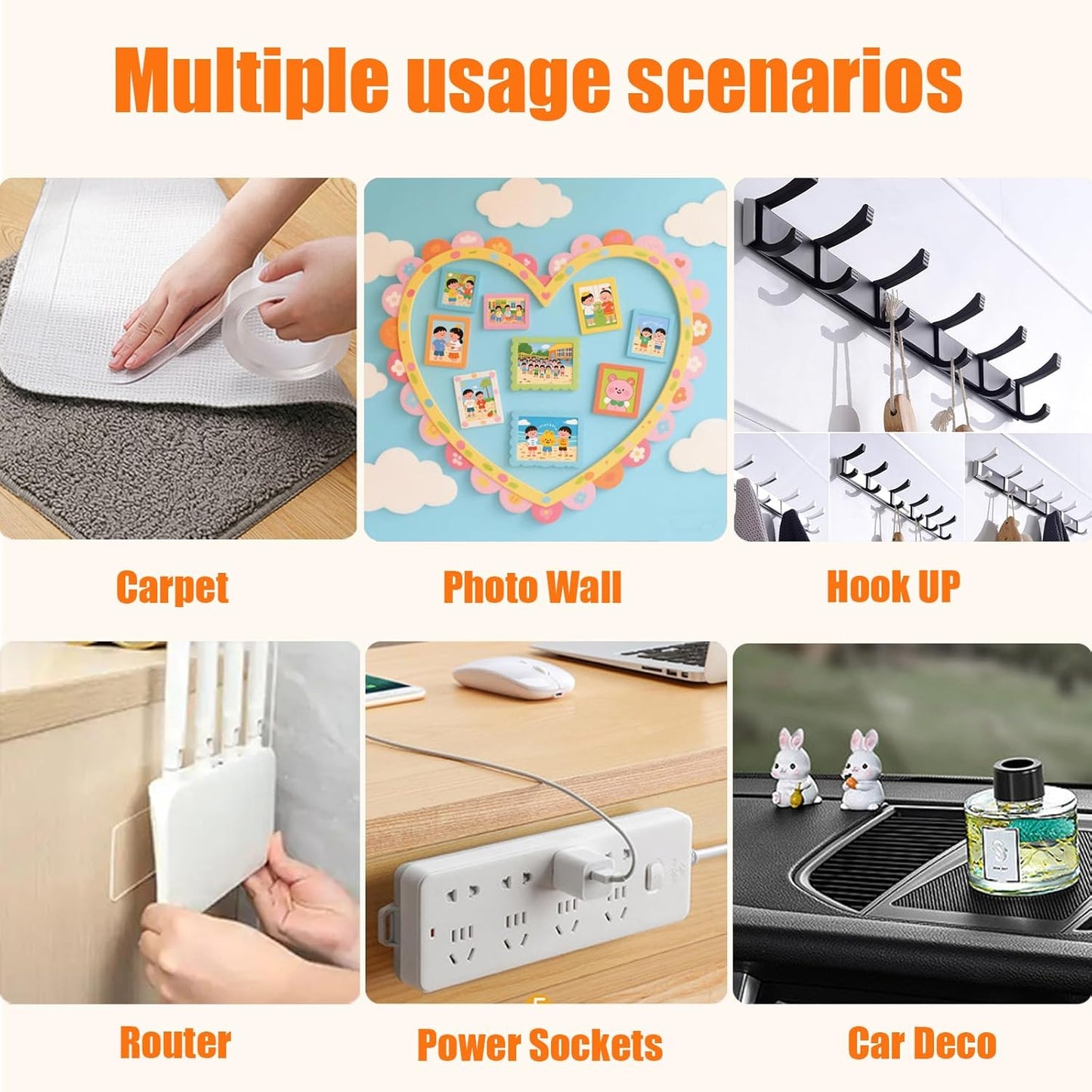 Double Sided Tape for Wall Hanging, 0.79" Sticky Tack Dots Strong Mounting Putty, Stickers Easy to Peel for Crafts, Poster, Balloons Decoration, 252 PCS Removable Tape
