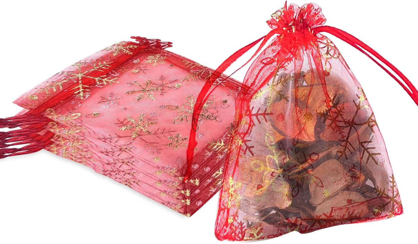 100PCS White Organza Bags, 4x6 Inch Small Mesh Bags Drawstring, Jewelry Gift Bags for Easter, Party, Festival, Bathroom Soaps, Makeup
