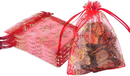 100PCS White Organza Bags, 4x6 Inch Small Mesh Bags Drawstring, Jewelry Gift Bags for Easter, Party, Festival, Bathroom Soaps, Makeup