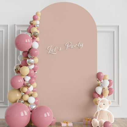 Wokceer 7.2 FT Wedding Arch Backdrop Stand and White Arch Cover, Metal Arch Stand with Arch Stand Cover for Birthday Party Wedding Ceremony Bridal Baby Shower Event Decor