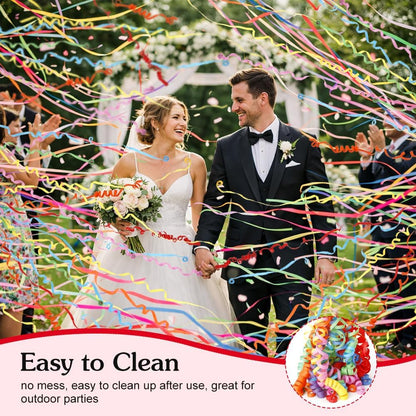 No Mess Streamers,16 Pack Hand Throw Streamers Colorful Party Streamer Poppers No Mess Confetti Poppers Party Poppers for Graduation Birthday Wedding Retirement Celebrations Baby Shower Party Favors