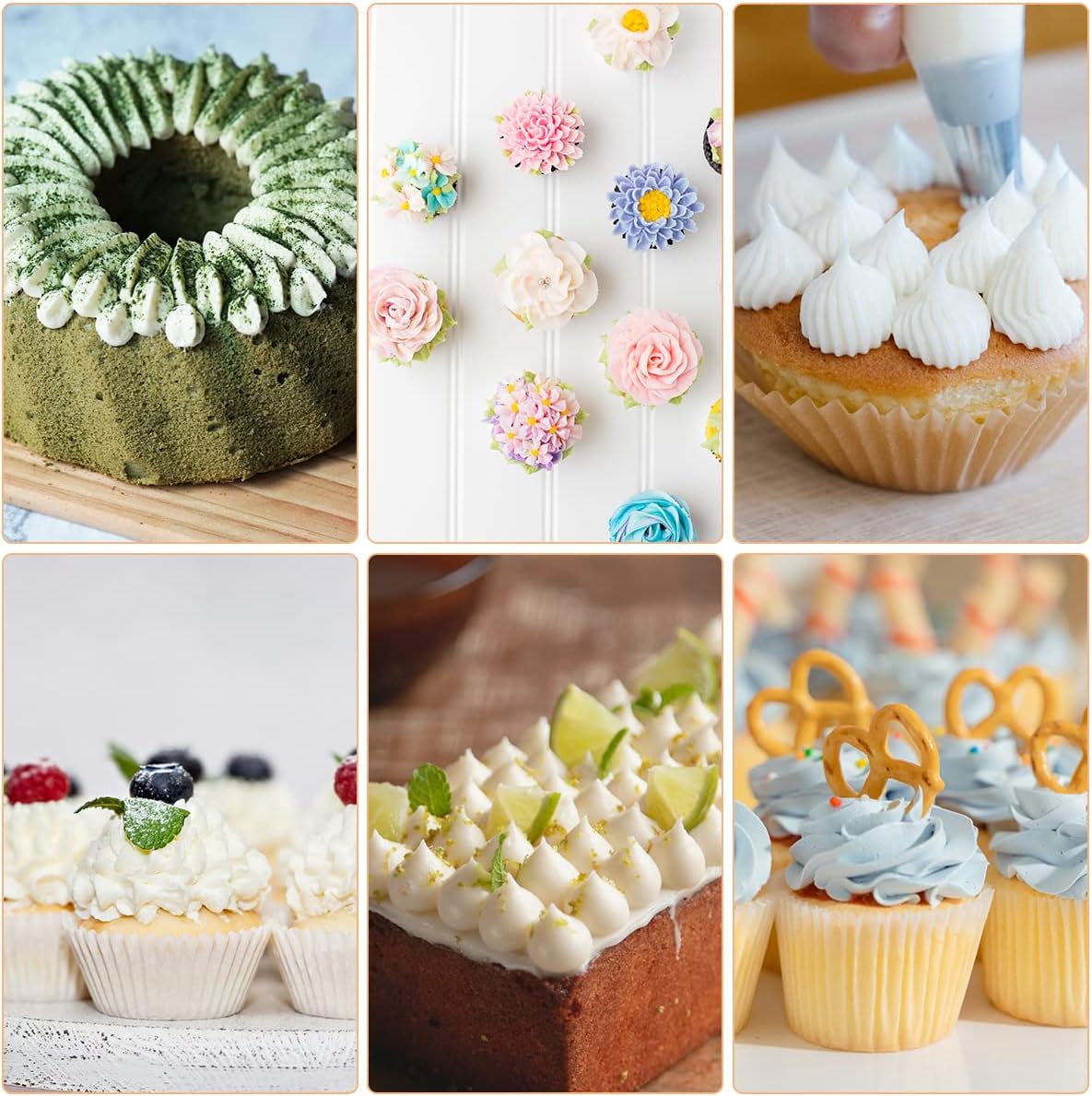 24 Piece Piping Tips Set, Icing Piping Nozzles with Storage Box, Stainless Steel Nozzles Tip for Cake Decorating