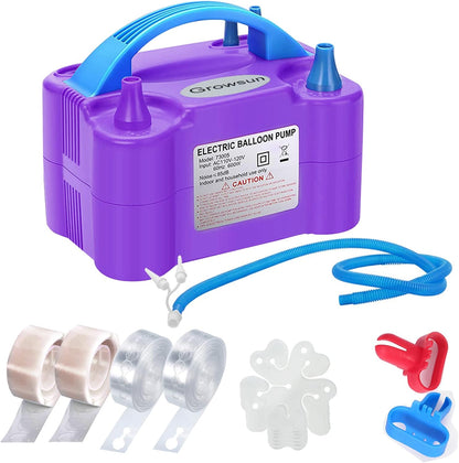 Growsun Balloon Pump Electric 110V 600W Balloon Garland Arch Kit Air Blower Inflator for Party Balloons Decoration Baby Shower Tape Strip Include