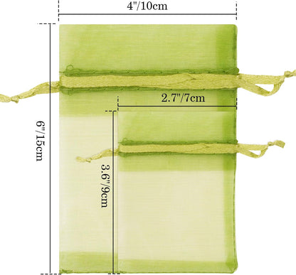 joycraft 50Pcs Organza Bags, 2x3 inch Gift Favor Bags, White Wedding Favor Bags, Jewelry Pouches with Drawstring, Mesh Bags Drawstring for Jewelry, Festival, Makeup, Candy, Desserts