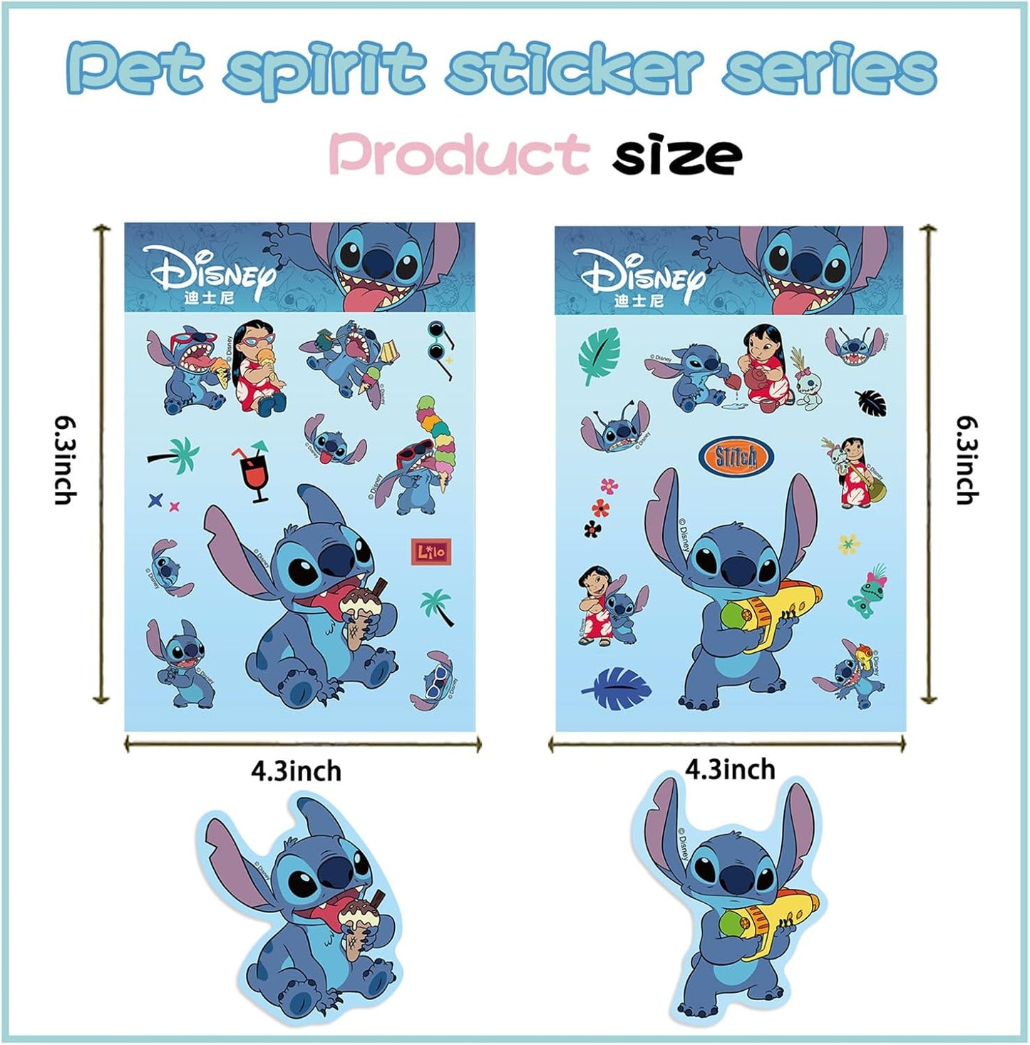 24 Sheets Cool Monster Sticker Cute Cartoon Charaters Make Your Own Sticker, Make a Face Stickers Party Favors Activities Gifts (c)