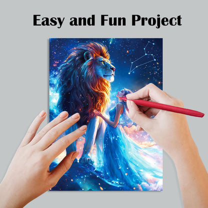 Georgie Porgy Scratch Paper Art Set for Kids Adults Magic Rainbow Scratchboards for DIY Arts and Crafts Kits Christmas Birthday Gift with Scratching Tools Kit (A4-Noctilucent Whale + Sea World)