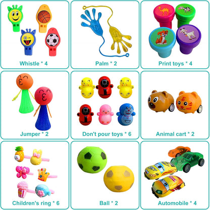 Party Favors for Kids, 64 Pcs Small Toys Prizes Bulk, Easter Basket Goodie Bag Stuffers, Pinata Egg Fillers, Treasure Box Toys for Classroom, Prize Box Birthday Gift Bag Student Rewards