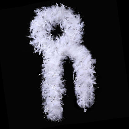 SOGUGOM Red 35g Feather Boas - 2 Yards Boa Feathers for Party, Wedding, Centerpieces, Concert, Costume and Christmas Tree(Red)