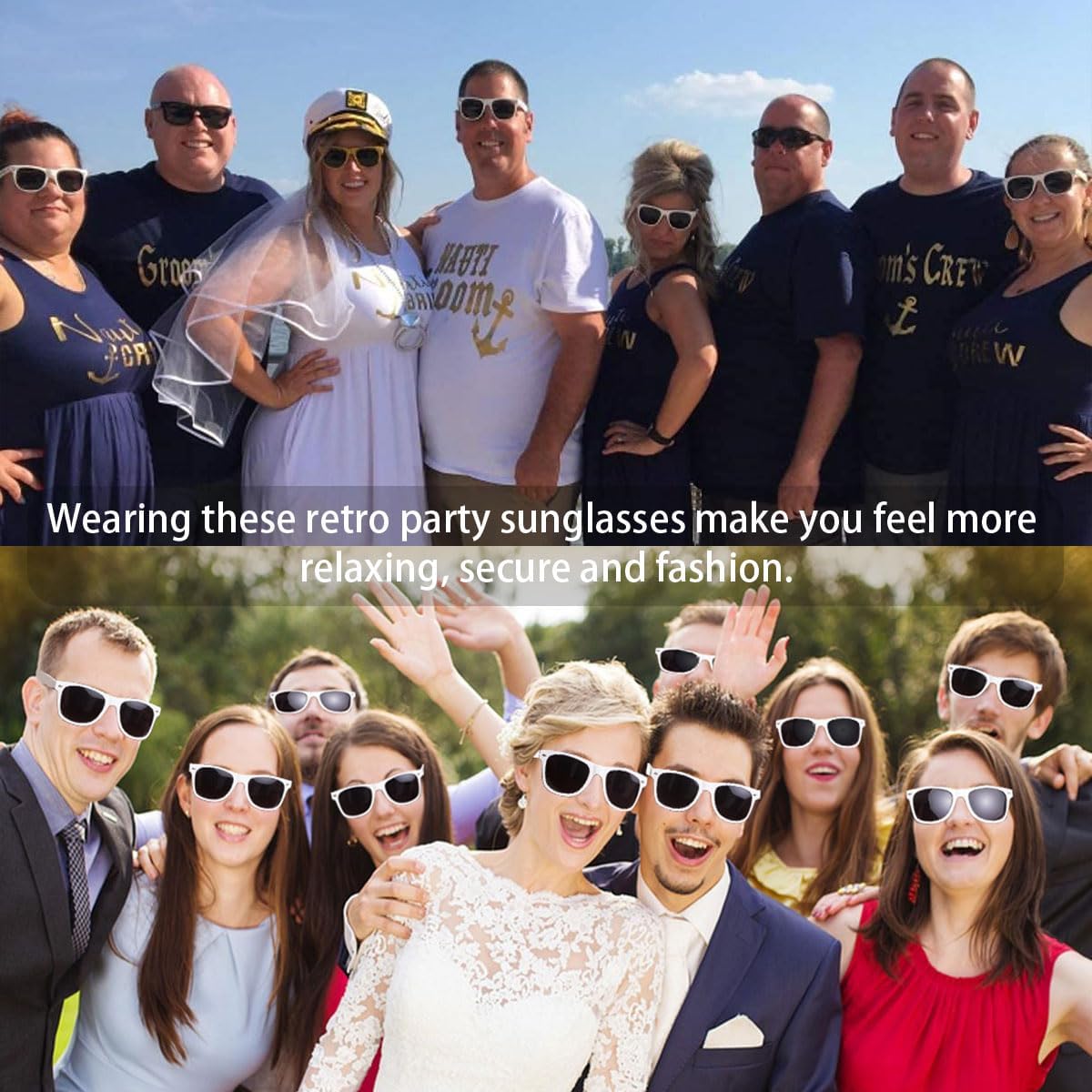 Party Sunglasses Bulk - Adult Retro Plastic Pack of 12 Vintage Sunglasses for Men Women - Party Favors