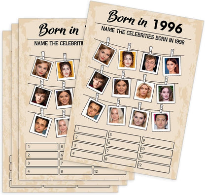 QUPT 40th Birthday Party Games, Movies in 1986 Games, Birthday Party Supplies for Adults, Fun 1986s Party Game，Pack of 30 Cards