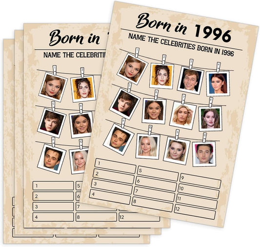 QUPT 40th Birthday Party Games, Movies in 1986 Games, Birthday Party Supplies for Adults, Fun 1986s Party Game，Pack of 30 Cards