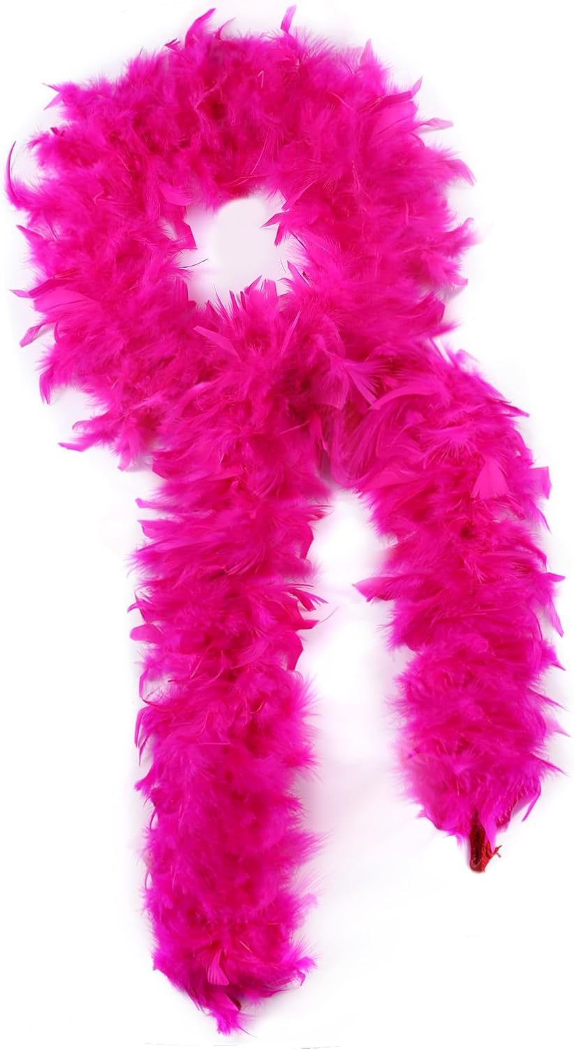 SOGUGOM Red 35g Feather Boas - 2 Yards Boa Feathers for Party, Wedding, Centerpieces, Concert, Costume and Christmas Tree(Red)