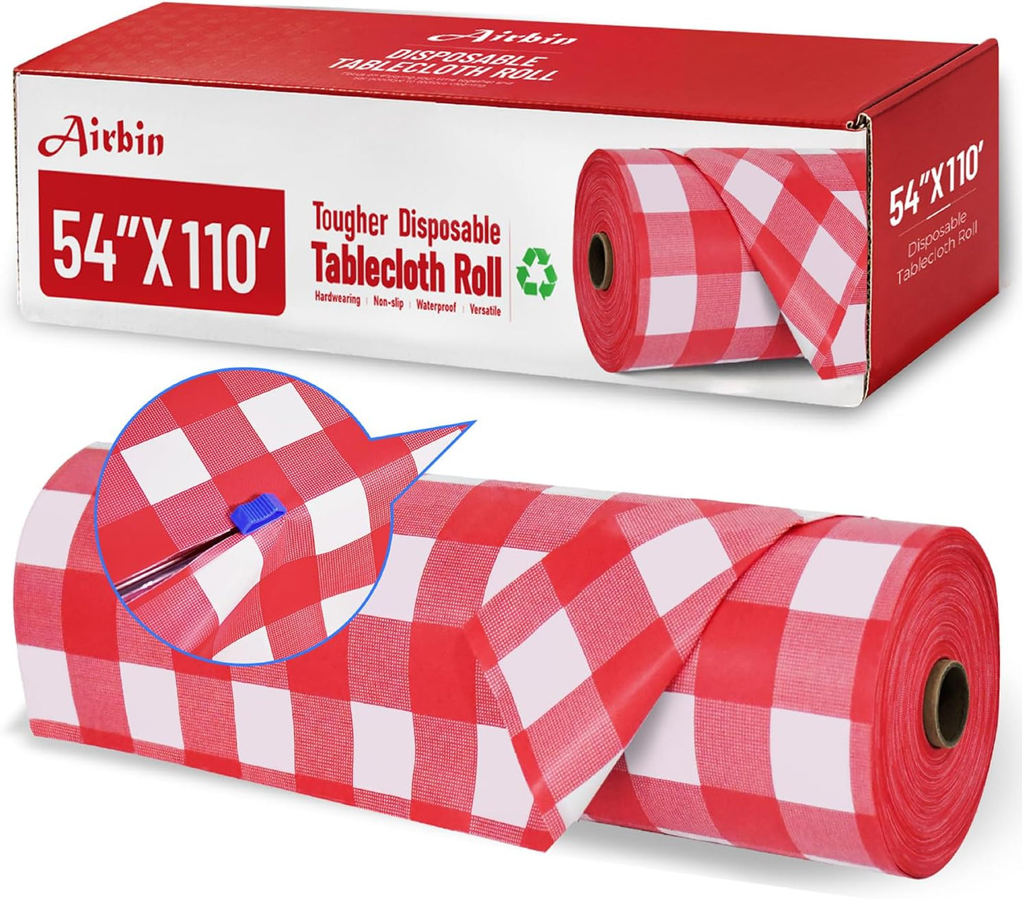 Plastic Table Cloth, 310 Ft X 54 in Disposable Tablecloth White Plastic Tablecloth with Any Cut Sliding Cutters Premium Table Cover Roll for Picnics, Parties, Birthdays, Weddings