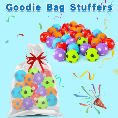 Thremhoo 32PCS Fidget Spinner Soccer Balls Party Favors Bulk for Kids 4-8 8-12 Goodie Treat Bag Stuffers Classroom Treasure Toys Carnival Prize Pinata Filler Birthday Trinket End of Year Students Gift