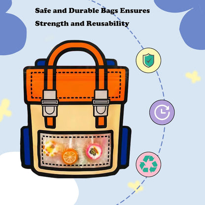 30 PCS Bulk Gift Bags for Kids with Handle,Children Large Goodie Bags with Stand-up Bottom, Grip Seal Party Favor Bag, Students Back to School Treat Bag, Cute Snack Candy Bags for Birthday, Classroom