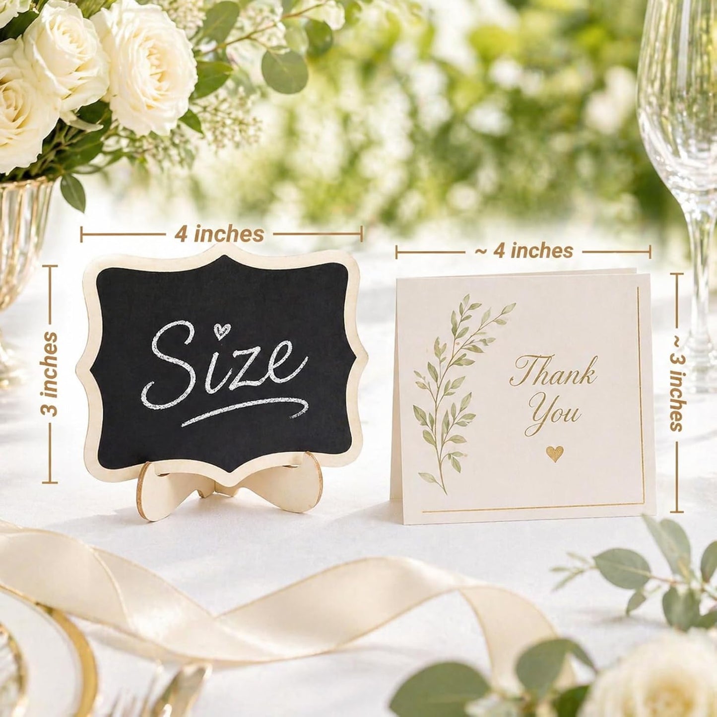 Mini Chalkboard Signs, 20 Pack Framed Small Chalk Board Food Labels with Easel Stand for Party Buffet or Wedding Celebration, Wooden Blackboard as Place Cards for Table Setting or Numbers (30)