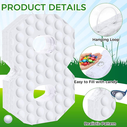 Gemscream Golf Number 7 Piñata with Stick Blindfold and Confetti Golf Birthday Decorations Sports Themed Piñata 7th Birthday Party Supplies