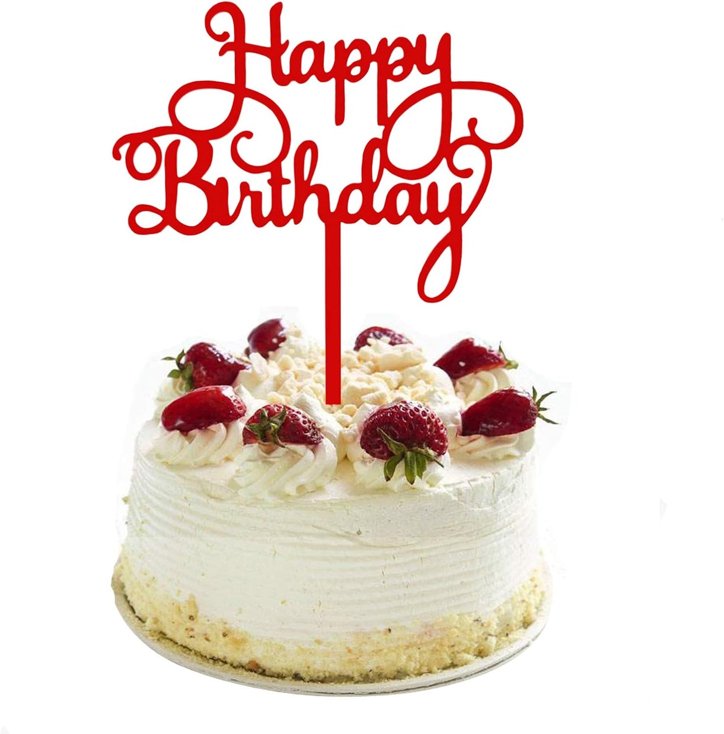 DIY Happy birthday Cake Topper Black Acrylic