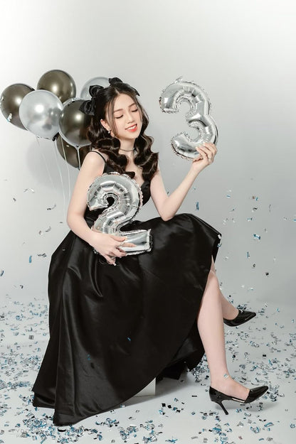 [20 Pcs] 16" Gold Foil Number Balloons (2 sets of 0-9) - Mylar Aluminum Hanging Decorations for Graduation, Birthday, Christmas & New Year's Eve Parties