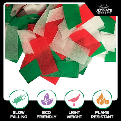 Ultimate Confetti, Multicolor Biodegradable Confetti - Rectangular Fluttering Tissue Paper Confetti for Cannon and Launcher use - Best for Holidays, Birthday, Wedding, and Parties - 1 lb, 16 oz