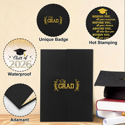 QIYANPAX Graduation Guest Book 2026, Blue and Gold Graduation Decorations Class of 2026, Graduation Signature Book, Congrats Grad Guest Book Alternative, Unique Graduation Gifts