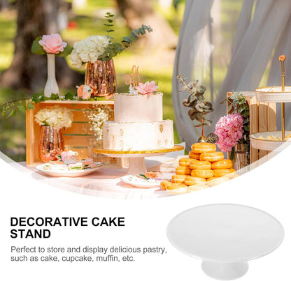 8.8 inch White Ceramic Cake Stand, Round Dessert Display Platter, Pedestal Serving Holder for Birthday Party Wedding Cupcake Pastry