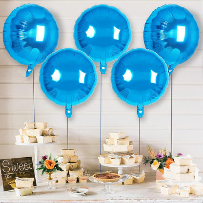 20 Pcs Black Round Shaped Balloons,18 Inch Round Foil Balloon,Giant Round Mylar Balloon Helium Balloons for Birthday Party Baby Shower Wedding Decorations (Black)