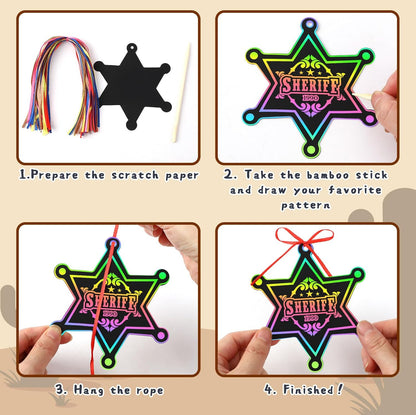 JULMELON 36 PCS Ocean Crafts, Rainbow Scratch Art Under The Sea Party Favors DIY Magic Color Summer Ocean Animals Scratch Cards for Summer Party Favors School Activities