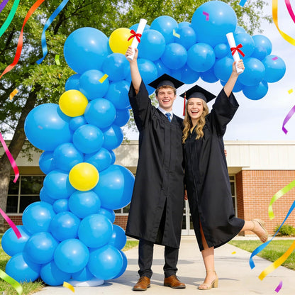 110pcs Black Balloon 12 inch, Black Latex Balloons for Birthday Party Baby Shower Wedding(with 2 Ribbons). - Colors B