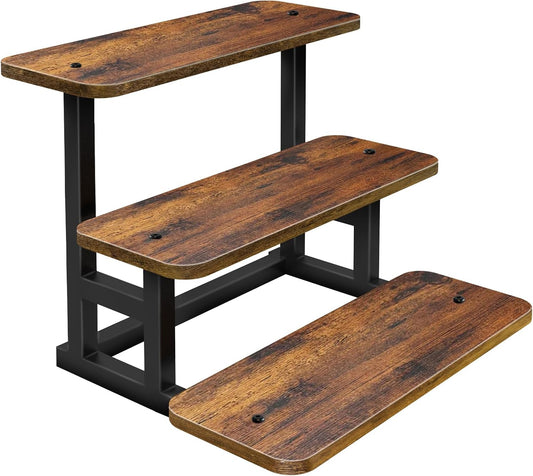 Lilybud--lily Cupcake Stand for 50 Cupcakes, 4 Tier Wooden Risers Display Stands Stepped Dessert Table Display Set with Metal Frame Tiered Tray Stand Serving Trays for Party Farmers Market Display