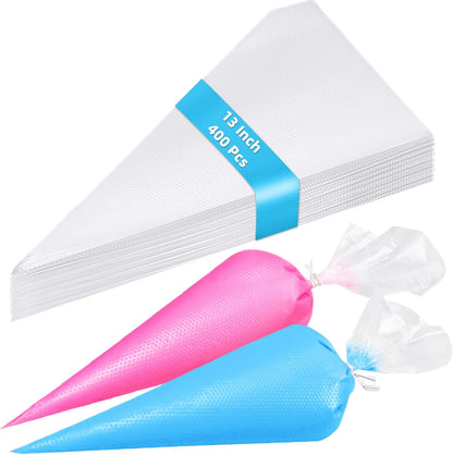 100Pcs Disposable Piping Bags, 13 Inch Anti Burst Pastry Bags - Icing Piping Bags for Frosting - Suitable for Baking and Cake Decorating