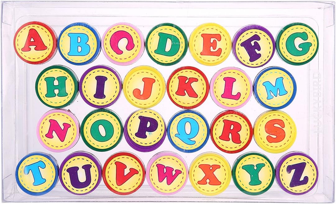 LUCKYBIRD Self-Inking Stamps for Kids - Heart Toy Stamp Set, Funny Plastic Stamps, 26 Count