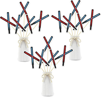 Beautiful Butterfly Centerpiece Sticks - Floral Baby Shower or Birthday Table Toppers - Butterfly Themed Gender Reveal Bridal Shower Party Decoration- Set of 15