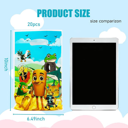 TJLMCORP Italian Brainrot Party Game, Pin the Tail Party Game Set With 24 Stickers and and 2 Blindfolds, Tralalero Themed Birthday Party Supplies, Brain Rot Party Decorations（Tung Tung Tung Sahur）