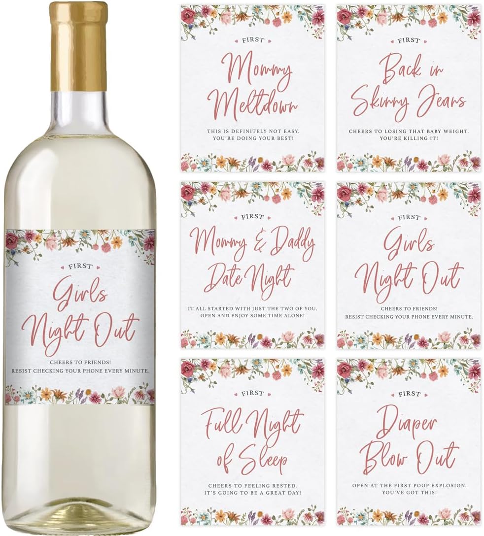 Printed Party Baby Shower Games for Girl – 4 Games and Activities for 30 Guests, Includes Bingo, Price is Right, Mommy or Daddy Trivia, and Storybook Title Guessing, Wildflower Baby in Bloom Design
