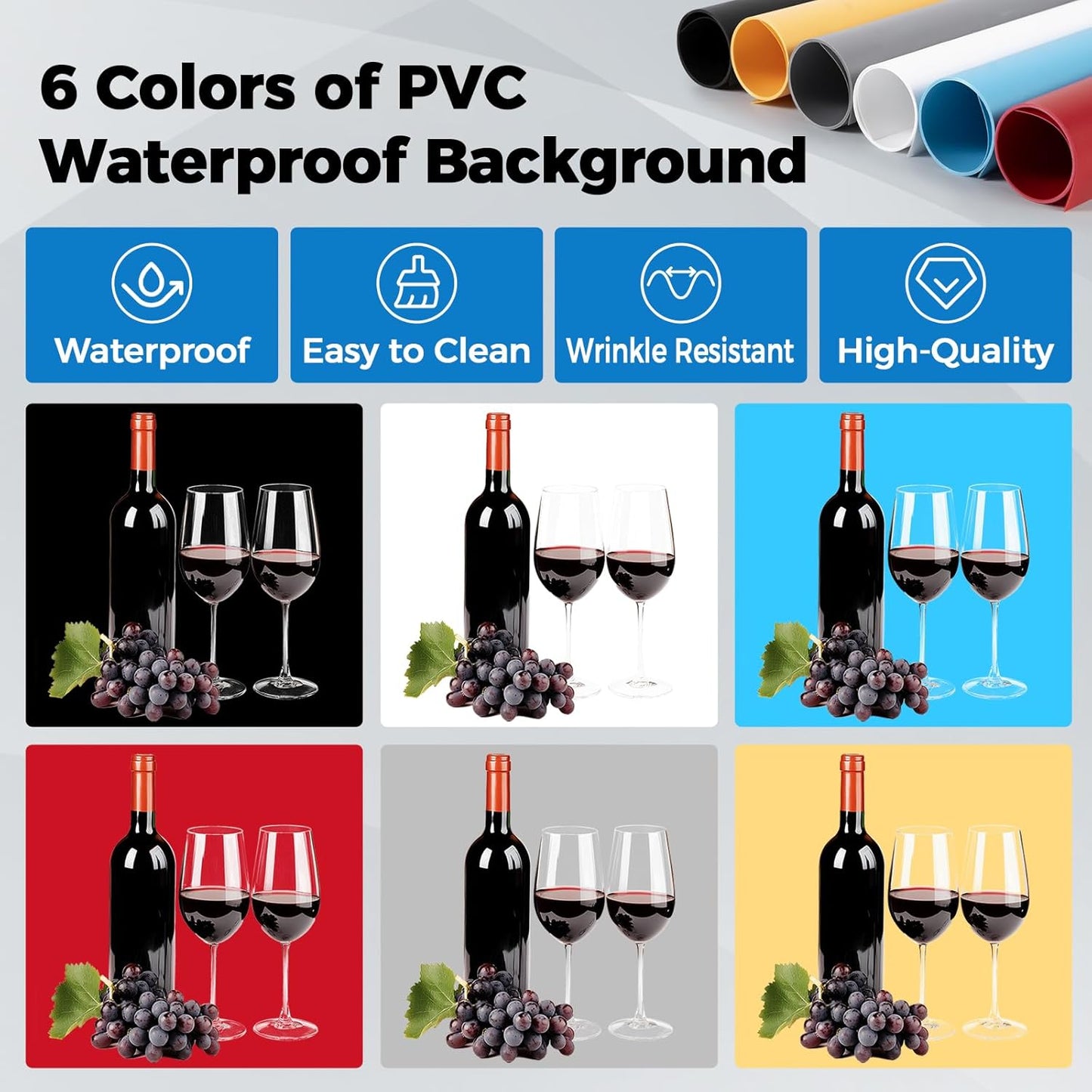 Photo Light Box, 12/16/20/24/32 Inch Photography Light Box with CRI>95 120 Light Beads. Dimmable Shooting Tent Kit with White and Warm Light. 6 Color Backdrops Photo Booth for Studio Products Display