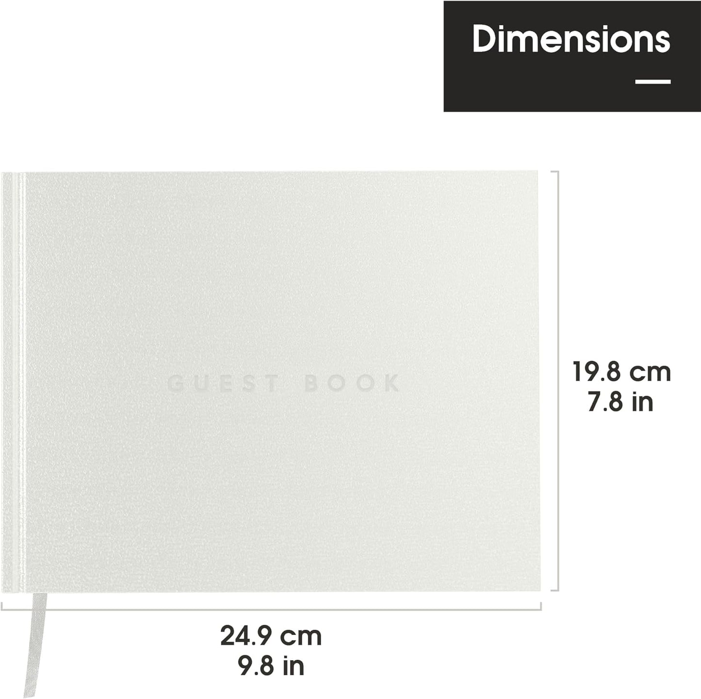 Useful Co. Black Guest Book, Use as Guest Book Wedding Reception, Sign in Book, Guest Book for Vacation Home, Funeral Guest Book, Hardbound Guestbook, Leather Cover, 112 Pages, 9 x 7 Inches