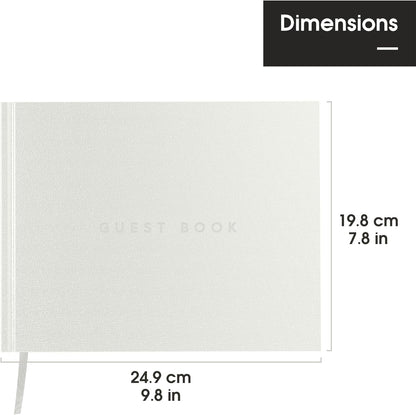 Useful Co. Black Guest Book, Use as Guest Book Wedding Reception, Sign in Book, Guest Book for Vacation Home, Funeral Guest Book, Hardbound Guestbook, Leather Cover, 112 Pages, 9 x 7 Inches