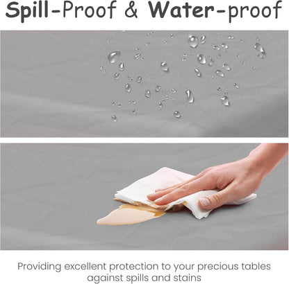 14 Pack Black 54 x 108 in. Rectangle Disposable Plastic Tablecloths - Smooth Decorative Covers for Parties, Weddings