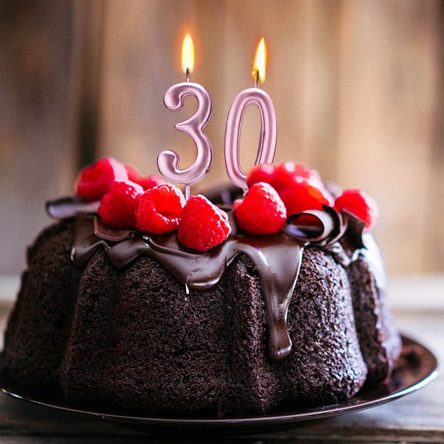 Beanlieve 10-Pieces Numeral Birthday Candles - Cake Numeral Candles Number 0-9 Glitter Cake Topper Decoration for Birthday,Wedding Anniversary,Party Celebration (Colourful)