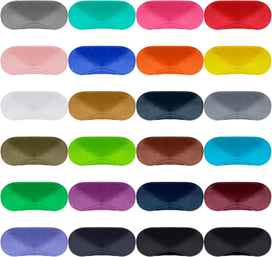 100 Pack Blindfolds Eye Mask for Games with Nose Pad Disposable Soft Eye Cover for Party Sleep Women Men Travel (Multi Color)