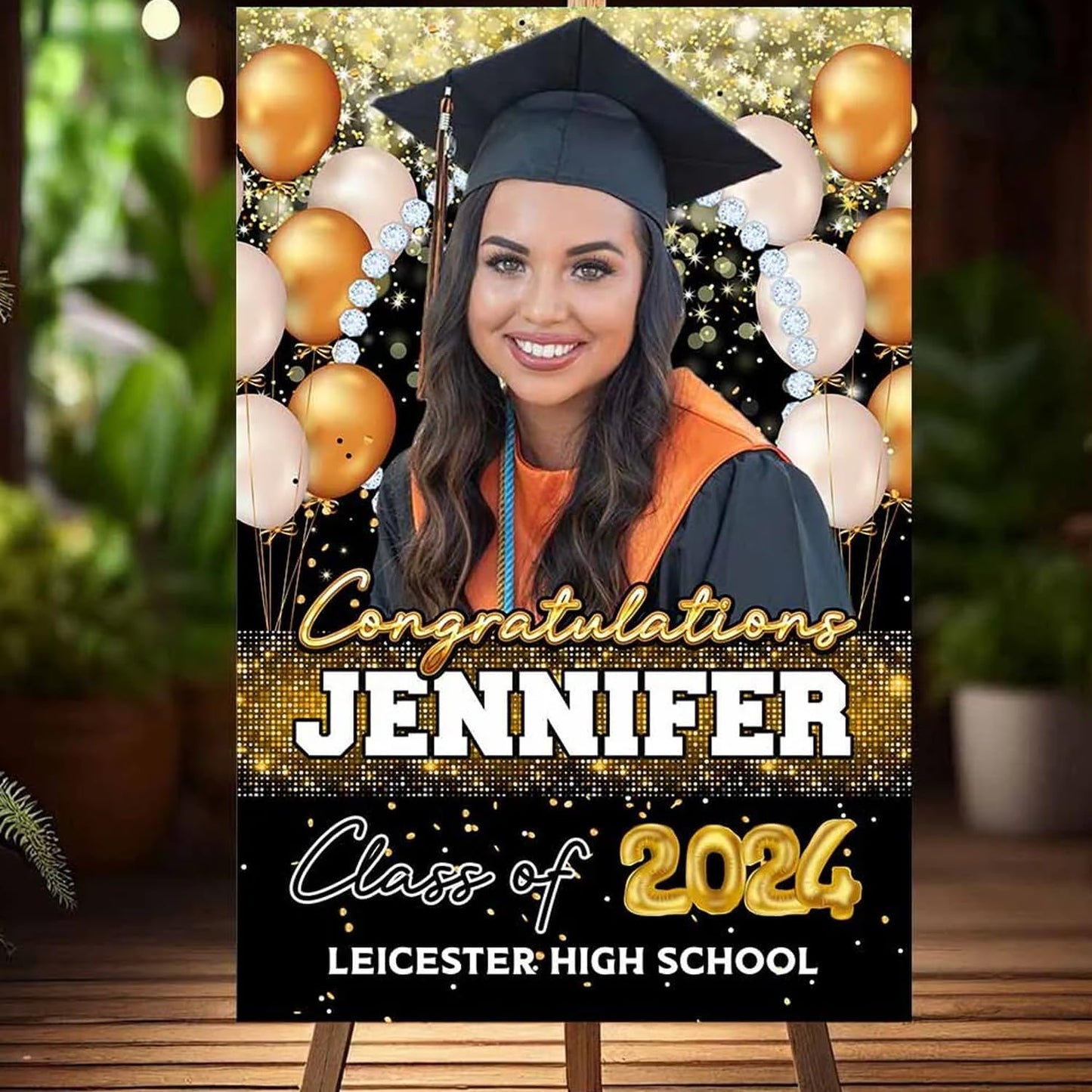 Graduation Party Welcome Sign, Photo Graduation Poster, Graduation Decorations, Grad Party Sign, Grad Welcome Sign, Graduation gift for best friend, Graduation gift for daughter, sister, brother - 1