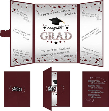 Vlipoeasn 2026 Graduation Guest Book Alternative, Black Gold Class of 2026 Graduation Party Decorations, Graduation Signature Book for 2026 College High School, Unique Graduation Gifts for Friends