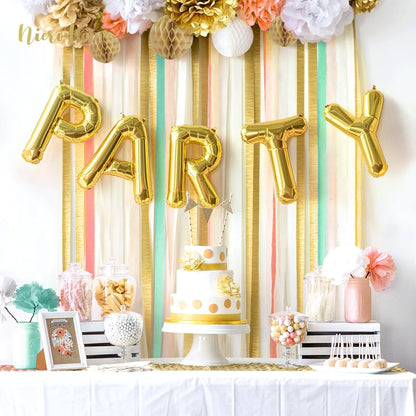 NICROHOME EUR Wedding Party Decorations, 8 Rolls Moss Sage Green Pink Crepe Paper Streamers for Boho Baby Shower, Wedding, Engagement Party, Spring Party, Birthday Party Supplies, 82 ft Long