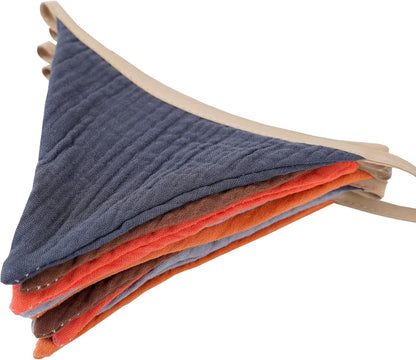 Fabric Bunting Banner, 2 Pack Handmade Neutral String Banner Each 8.5 ft 10 Flags Nursery Wall Hanging Wedding Birthday Home Baby Shower Party Decoration Bunting (Pink Candy)