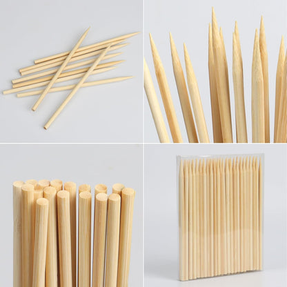 Candy Making Skewer Sticks 6 INCH - Natural Birch Wooden - Perfect for Cotton Candy, Caramel Apples, Cake Pops, and More - 70 Pack - Ideal for Corn Dogs and Sausages - Premium Quality